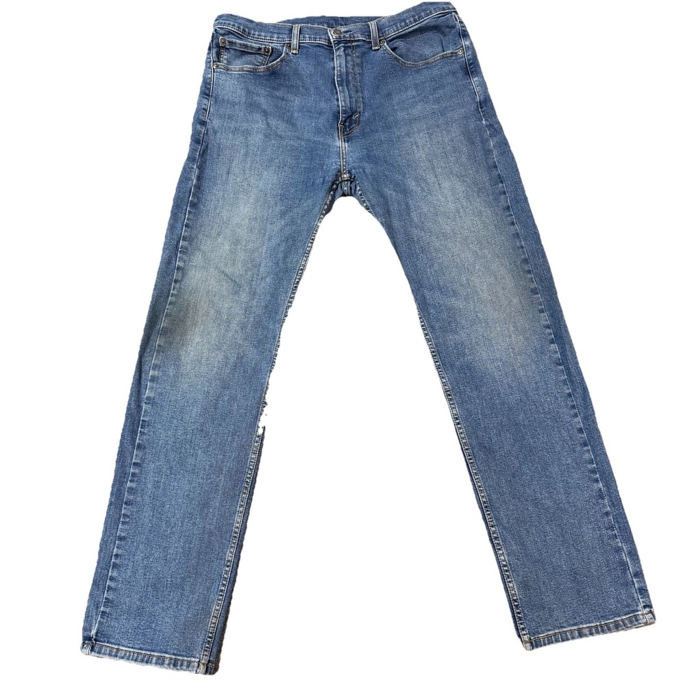 Levis 506 Mens Jeans W36 L32 Blue Denim Straight Fit A7700-0002